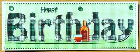 Large DL HAPPY BIRTHDAY 3D decoupage by Joyce Watson