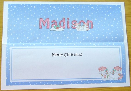 Large DL Merry Christmas MADISON insert by Joyce Watson