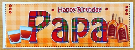 Large DL Happy Birthday PAPA 3D decoupage by Joyce Watson