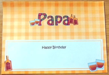 Large DL Happy Birthday PAPA insert by Joyce Watson