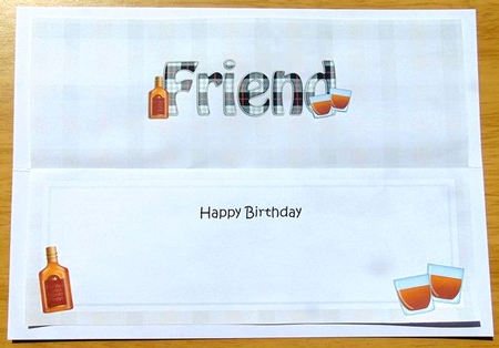 Large DL Happy Birthday FRIEND insert by Joyce Watson