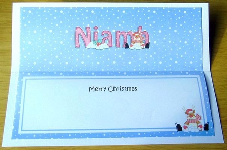 Large DL Merry Christmas NIAMH insert by Joyce Watson