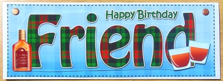 Large DL Happy Birthday FRIEND 3D decoupage by Joyce Watson