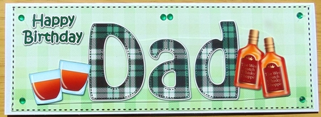 Large DL Happy Birthday DAD 3D decoupage by Joyce Watson
