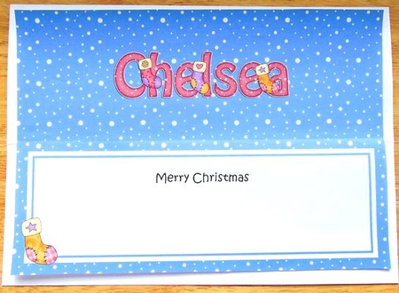 Large DL Merry Christmas CHELSEA insert by Joyce Watson