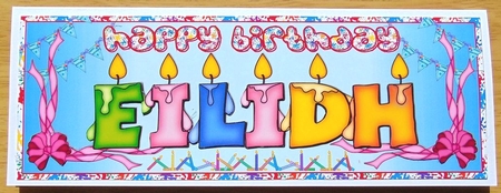 BIRTHDAY CANDLES NAMES - EILIDH by Joyce Watson