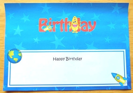 Large DL HAPPY BIRTHDAY insert by Joyce Watson