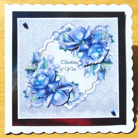 Porcelain Roses Thinking of you Quick card by Joyce Watson