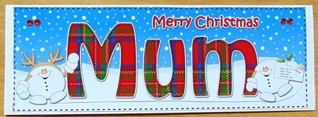 Large DL Merry Christmas MUM 3D decoupage  by Joyce Watson