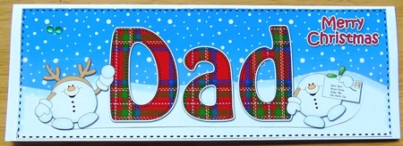 Large DL Merry Christmas DAD 3D decoupage  by Joyce Watson