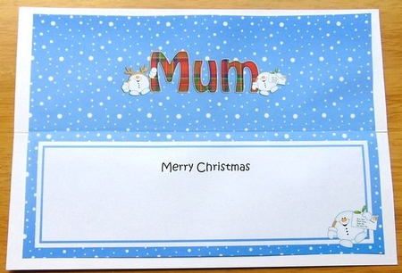 Large DL Merry Christmas MUM insert by Joyce Watson