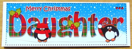 Large DL Merry Christmas DAUGHTER 3D decoupage  by Joyce Watson