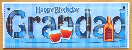 Large DL Happy Birthday GRANDAD 3D decoupage by Joyce Watson