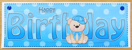 Large DL HAPPY BIRTHDAY 3D decoupage by Joyce Watson