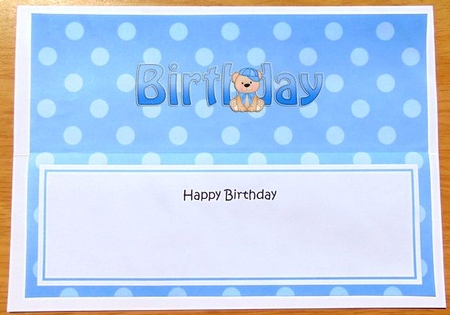 Large DL HAPPY BIRTHDAY insert by Joyce Watson