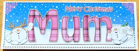Large DL Merry Christmas MUM 3D decoupage  by Joyce Watson