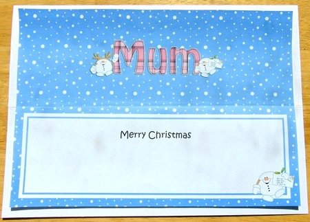 Large DL Merry Christmas MUM insert by Joyce Watson
