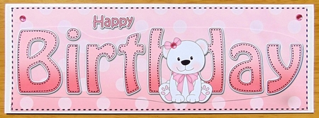 Large DL HAPPY BIRTHDAY 3D decoupage by Joyce Watson