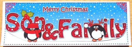 Large DL Merry Christmas SON & FAMILY 3D decoupage  by Joyce Watson
