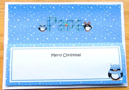 Large DL Merry Christmas PAPA insert by Joyce Watson