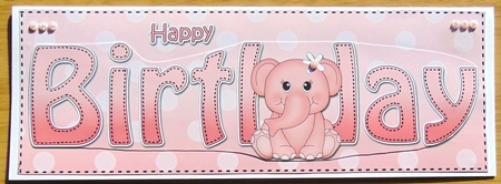 Large DL HAPPY BIRTHDAY 3D decoupage by Joyce Watson
