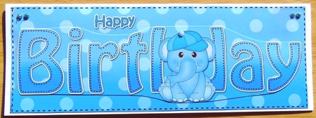 Large DL HAPPY BIRTHDAY 3D decoupage by Joyce Watson