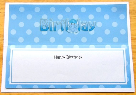 Large DL HAPPY BIRTHDAY insert by Joyce Watson