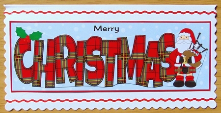 Scottish Santa CHRISTMAS large dl by Joyce Watson