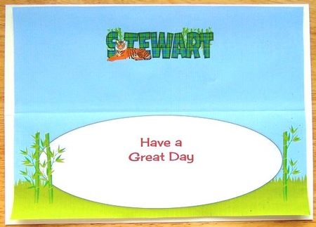 Tiger STEWART large dl insert by Joyce Watson