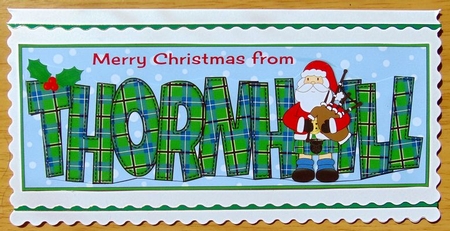 Merry Christmas from THORNHILL Scottish Santa large dl by Joyce Watson