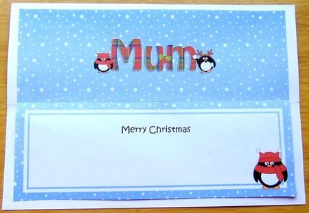 Large DL Merry Christmas MUM insert by Joyce Watson