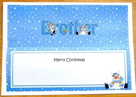 Large DL Merry Christmas BROTHER insert by Joyce Watson