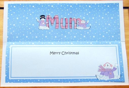 Large DL Merry Christmas MUM insert by Joyce Watson