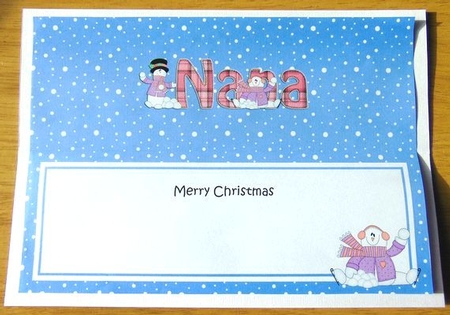 Large DL Merry Christmas NANA insert by Joyce Watson