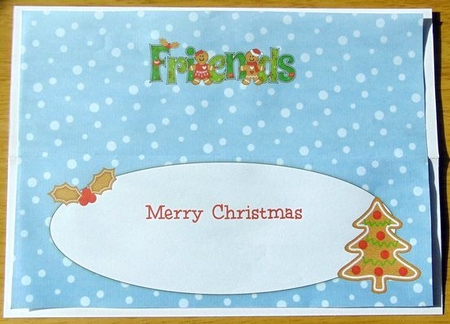 Gingerbread Couple FRIENDS large dl insert by Joyce Watson