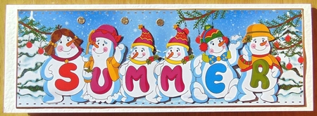 SNOWMEN NAMES LARGE DL - SUMMER by Joyce Watson