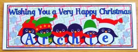 PENGUIN HATS NAMES - ARCHIE by Joyce Watson