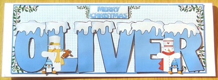 SNOW CAPPED NAMES - OLIVER by Joyce Watson