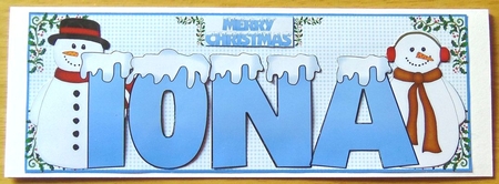 SNOW CAPPED NAMES - IONA by Joyce Watson