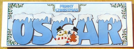 SNOW CAPPED NAMES - OSCAR by Joyce Watson