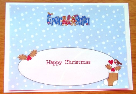 Gingerbread Couple CHRISTMAS large dl 2 insert by Joyce Watson