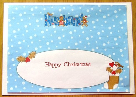 Gingerbread Couple HUSBAND large dl insert by Joyce Watson
