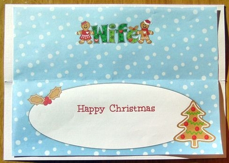 Gingerbread Couple WIFE large dl insert by Joyce Watson