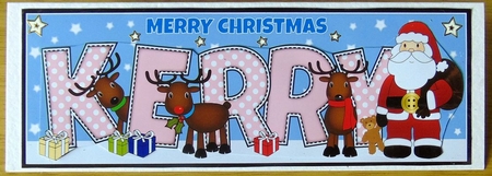 Santa and his Reindeers KERRY large dl by Joyce Watson