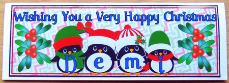PENGUIN HATS NAMES - DEMI by Joyce Watson