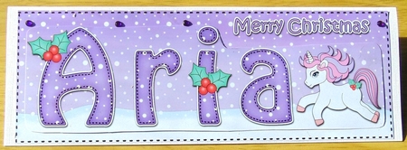 Large DL Merry Christmas ARIA 3D decoupage  by Joyce Watson