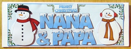 SNOW CAPPED NAMES - NANA & PAPA SNOWMEN by Joyce Watson