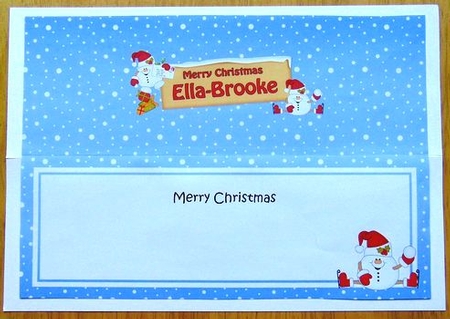 Large DL Merry Christmas ELLA-BROOKE insert  by Joyce Watson