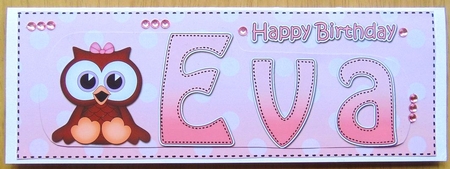 Large DL Happy Birthday EVA 3D decoupage by Joyce Watson