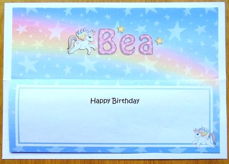 Large DL Happy Birthday BEA insert by Joyce Watson